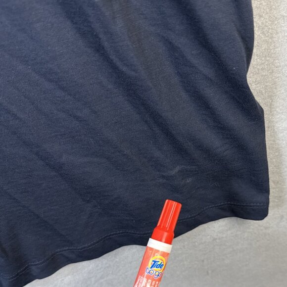 NWT Lauren Ralph Lauren Short Embroidered Sleeve Top Womens 2x Plus Size Navy B - Picture 3 of 12